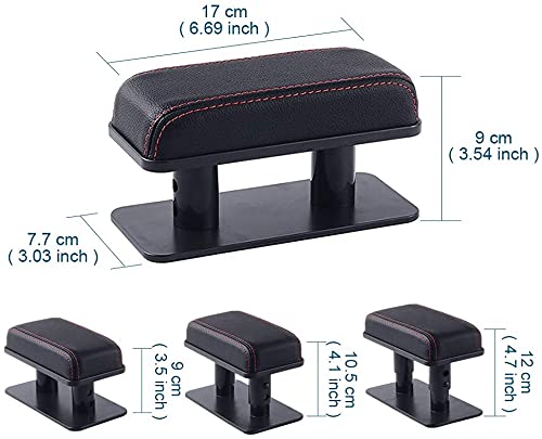 Automaze Adjustable Height Car Armrest For Right Elbow Support