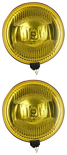 Super Sport Round Halogen Driving Spot Lights Fog Lamps+Cover (2 Pc)