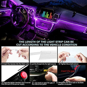 Automaze RGB App LED Car Atmosphere Interior Light With Optic Fibre Cable