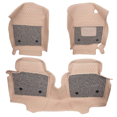Pair of 7D mats for volkswagen polo in beige colour