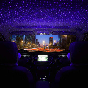 Car Roof interior light in blue color