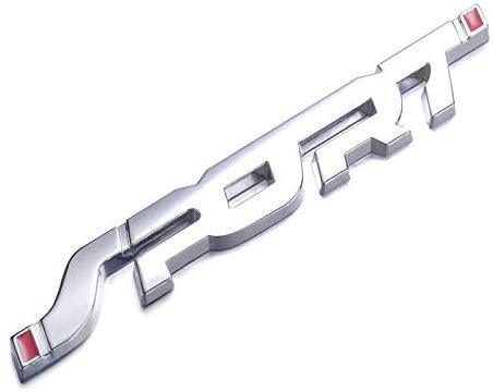 Sport metal logo in chrome