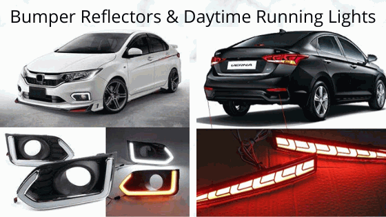 Bumper Reflector & Day time Running Lights For All Cars