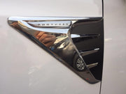Fortuner 2016+ Side Vent chrome decorative hood cover installed on white SUV