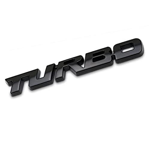 Automaze Self Adhesive Turbo Metal Sticker Logo Badge 3D Emblem Car Sticker, 12.8 X 1.8cm