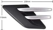 Automaze Car Fender Side Vents Compatible Decorative Air Flow Intake For Exterior Parts in ABS