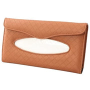 Car Sun Visor Back Seat Tissue Napkin Box Holder for Car-Brown