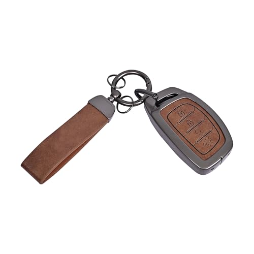 Automaze Metal 4 Button Keyless Key Cover Compatible with Hyundai Cars with 4 Front Buttons, Model A4B