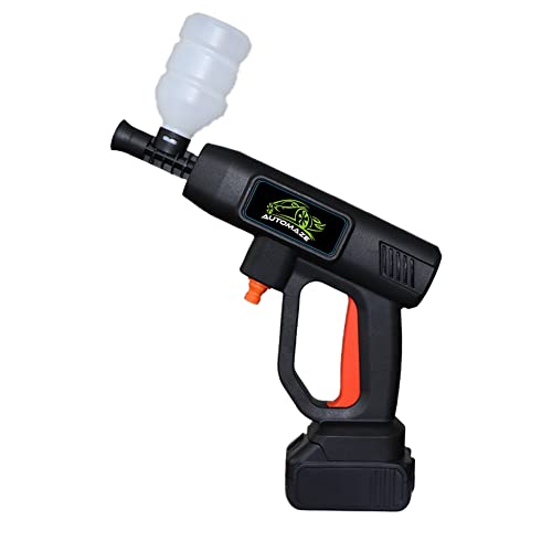 Automaze Upgraded Cordless Rechargeable Pressure Washer, Portable Power Cleaner with 35 Bar Pressure for Washing Cars/Boats/Deck/Fences