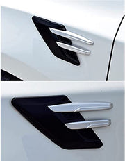 Automaze Car Fender Side Vents Compatible Decorative Air Flow Intake For Exterior Parts in ABS
