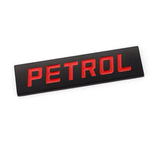 Load image into Gallery viewer, Automaze Petrol Emblem 3D Metal Car Badges Emblems Trunk Rear Fender Emblem compataibe with Tailgate Side Sticker Badge Car Decals (Black Red)