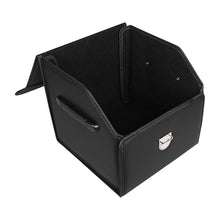 Load image into Gallery viewer, Automaze Car Trunk Organizer, PU Leather Trunk Cargo Organizer, Collapsible Portable Car Storage Organizer SUV, Grocery, Camping