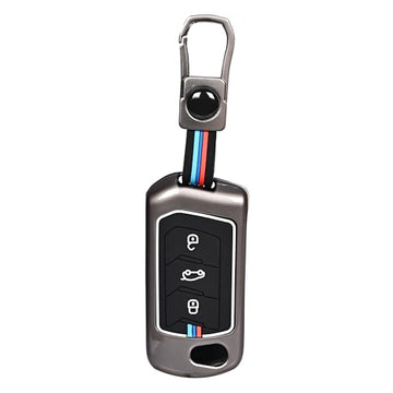 Automazd Metal 3 Button Flip Key Cover Compatible with Mahindra Scorpio, Marazzo | XUV 300, XUV 700 | XUV 400 EV | Bolero | Thar | TUV