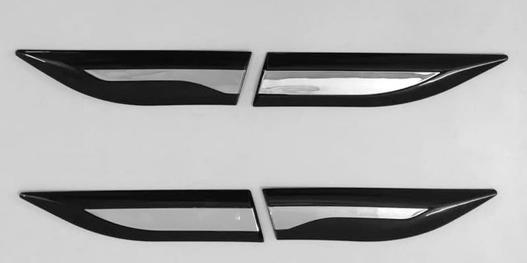 Automaze 2pc Car Air Flow Intake Decorative Side Vent Hood Cover Fender Garnish Compatible For Creta 2020-2023 Models
