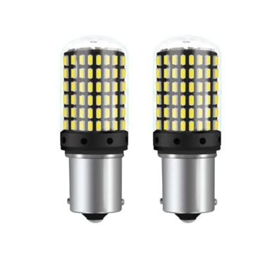Automaze 1156 BA15S 180 Degree P21W Led Turn Signal Bulb, Front Rear Backup Light, Canbus Error Free, 2800Lumen 3014 Chipset 144SMD (Pack of 2)