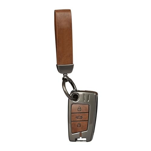 Automaze Metal 3 Button Flip Key Cover Compatible with Volkswagen Cars with 3 Front Buttons, Model B3