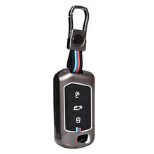 Load image into Gallery viewer, Automazd Metal 3 Button Flip Key Cover Compatible with Mahindra Scorpio, Marazzo | XUV 300, XUV 700 | XUV 400 EV | Bolero | Thar | TUV