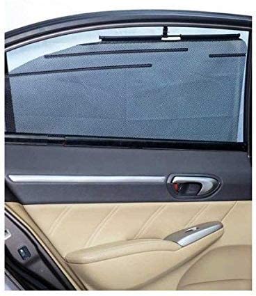 Automaze Side Window Automatic Roller Sun Shades Compatible for Kia Sonet All Models, Set of 4 Pc, Retractable Curtains