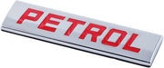 Automaze Petrol Emblem 3D Metal Car Badges Emblems Trunk Rear Fender Emblem compataibe with Tailgate Side Sticker Badge Car Decals (Chrome-Red Color)