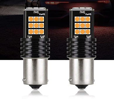 Automaze 1156 BA15S 180 Degree P21W Led Turn Signal Bulb, Front Rear Backup Light, Canbus Error Free, 3030 Chipset 24 SMD (Pack of 2)
