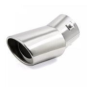 Automaze Universal Fit Car Exhaust Tail Muffler Tip Show Pipe 76mm, Curved Oval, Stainless Steel