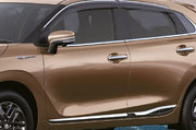 The CN-League Car Side Door Beading installed on Baleno 2022+ with chrome finish
