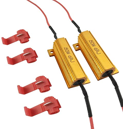 Automaze 50W 6ohm Load Resistors for Fix LED Bulb Fast Hyper Flash Turn Signal Blink Error Code