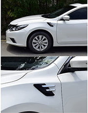 Automaze Car Fender Side Vents Compatible Decorative Air Flow Intake For Exterior Parts in ABS