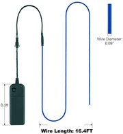 Automaze EL Wire, 16.4ft/5m Portable Neon Lights Noise Reduction Neon Glowing Strobing Electroluminescent Wire for Parties, Halloween, DIY Decoration