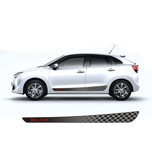 Quara Automaze Car Side Decal Full Body Sticker Graphics, Compatible for Suzuki Baleno, 0254