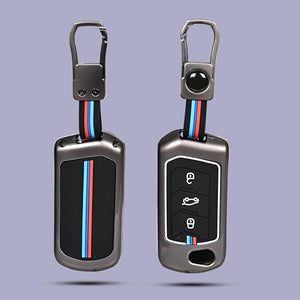 Automazd Metal 3 Button Flip Key Cover Compatible with Mahindra Scorpio, Marazzo | XUV 300, XUV 700 | XUV 400 EV | Bolero | Thar | TUV
