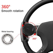 Automaze Black 360° Rotation Universal Car Steering Knob Wheels Spinner Knob Power Save Easy Turn Ball Booster
