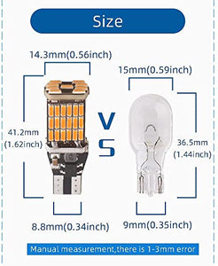 Automaze T15 W6W 912 921, LED Car Truck Backup Reverse Lights, Canbus Error Free, 2000 Lumen 4014 Chipset 45 SMD