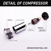 Automaze Super Loud 150DB Train Horn Kit - 12V Air Horn Complete Kit for Trucks, Cars and Bikes