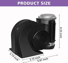 Load image into Gallery viewer, Automaze Car Air Horn 12V With Compressor and Relay, Wiring Compact Auto Nautilus Super Loud Kit for Truck Car Motorcycle