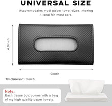 Load image into Gallery viewer, Automaze Carbon Fibre Car Tissue Holder, Sun Visor Napkin Tissue Box, Car Visor Tissue Holder, Interior Car Accessories