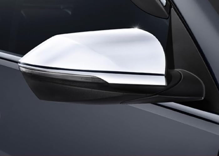 Automaze Chrome Side Mirror Cover Garnish Trim Compatible for Hyundai Verna 2023+ Models(Set of 2 Pc), Styling Car Accessories