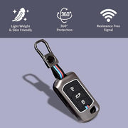 Automazd Metal 3 Button Flip Key Cover Compatible with Mahindra Scorpio, Marazzo | XUV 300, XUV 700 | XUV 400 EV | Bolero | Thar | TUV