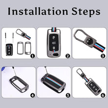 Load image into Gallery viewer, Automaze Metal 3 Button Flip Key Cover Compatible with Tata Cars with 3 Front Buttons, Model B3