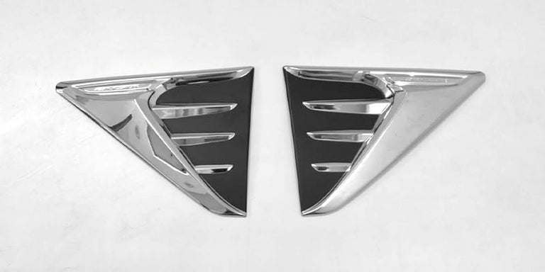 Automaze 2pc Car Air Flow Intake Decorative Side Vent Hood Cover Fender Garnish Compatible For Toyota Innova Crysta