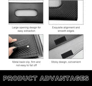 Automaze Carbon Fibre Car Tissue Holder, Sun Visor Napkin Tissue Box, Car Visor Tissue Holder, Interior Car Accessories