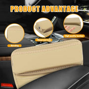 Automaze Car Seat Gap Filler Organizer, Premium Leather Seat Gap Filler for Car Truck SUV, Universal Seat Gap Storage Box, Adjustable Car Seat Storage Box for Phones, Glasses, Wallets, Keys