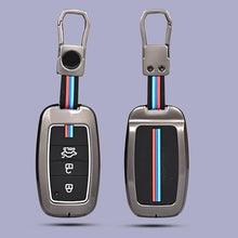 Load image into Gallery viewer, Automaze Metal 4 Button Keyless Cover Compatible with Kia Cars with 3 Front Buttons (Zinc Alloy + Silicone, 4 Button), Kia-A3 Model