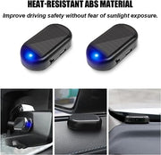 Car Solar Power Simulated Dummy Alarm, Anti-Theft LED Flashing Security Light Fake Lamp, Automotive Warning Interior Safety Lights with USB Charger Port, Car Accessories Universal for Most Cars