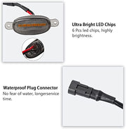 Automaze 4 Pc Grill Light Waterproof Car Led Grille Lights Ultra Bright Raptor Style Grill Light Universal for Car, Truck, SUV