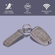 Automaze Metal 4 Button Keyless Key Cover Compatible with Tata Cars with 4 Front Buttons, Model A4