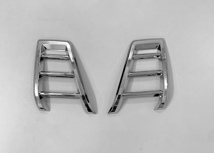 Automaze Front Skid Plate Garnish Chrome Trim Cover Compatible for Creta 2024+ Models(Set of 2 Pc), Creta Car Accessories