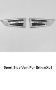 Automaze 2pc Car Air Flow Intake Decorative Side Vent Hood Cover Fender Garnish Compatible For Ertiga/XL6 2018+ Models
