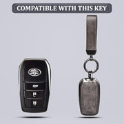 Automaze Metal 3 Button Keyless Key Cover Compatible with Toyota Cars with 3 Front Buttons, Model A3
