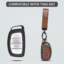 Load image into Gallery viewer, Automaze Metal 4 Button Keyless Key Cover Compatible with Hyundai Cars with 4 Front Buttons, Model A4A